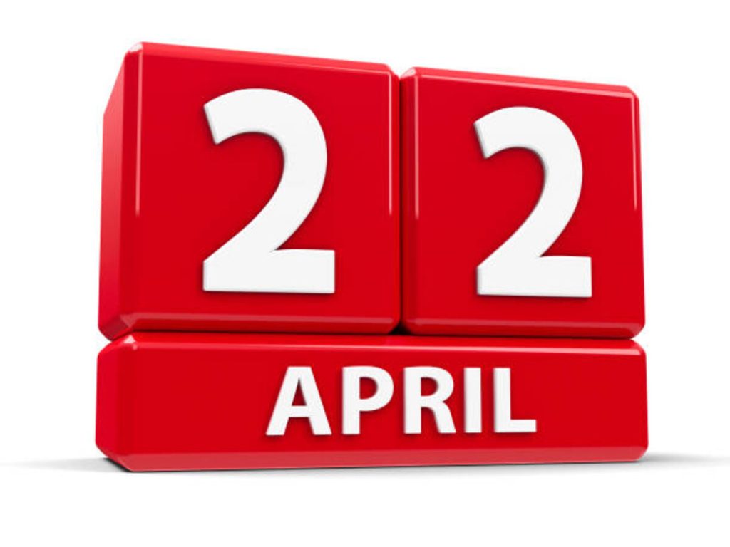 How Many Days Until April 22nd
